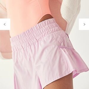 Soft Pink Athletic Shorts with Elastic Waistband